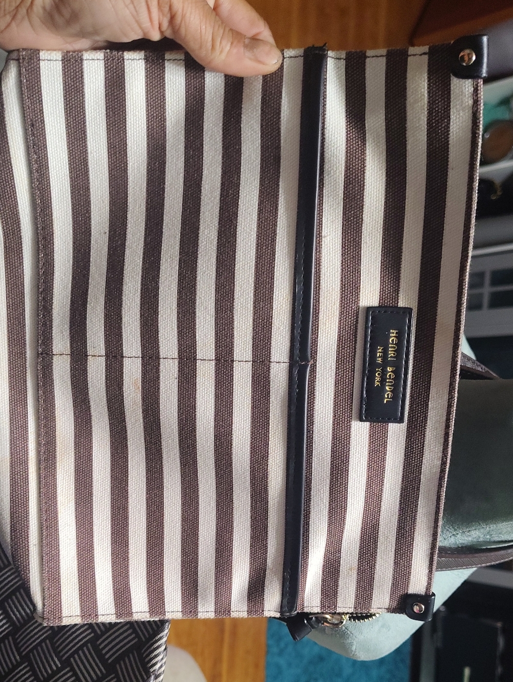 henri bendel Brown Make Up Bag Or Clutch